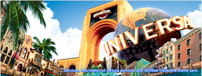 Services, Information of various services and facilities inside the theme park.