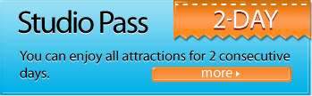 2-day Studio Pass(2day Free Pass) You can enjoy all attractions for 2 consecutive days.
