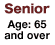 Senior Age: 65 and over