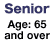 Senior Age: 65 and over
