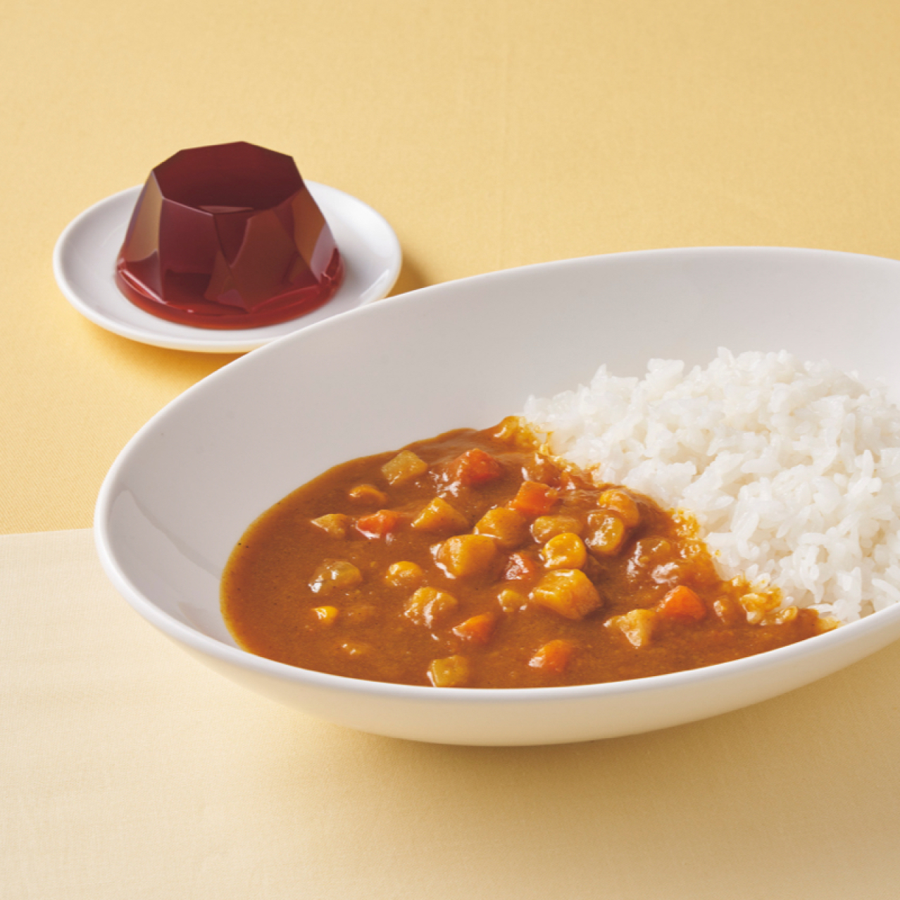 Curry and rice (with dessert but no topping)
