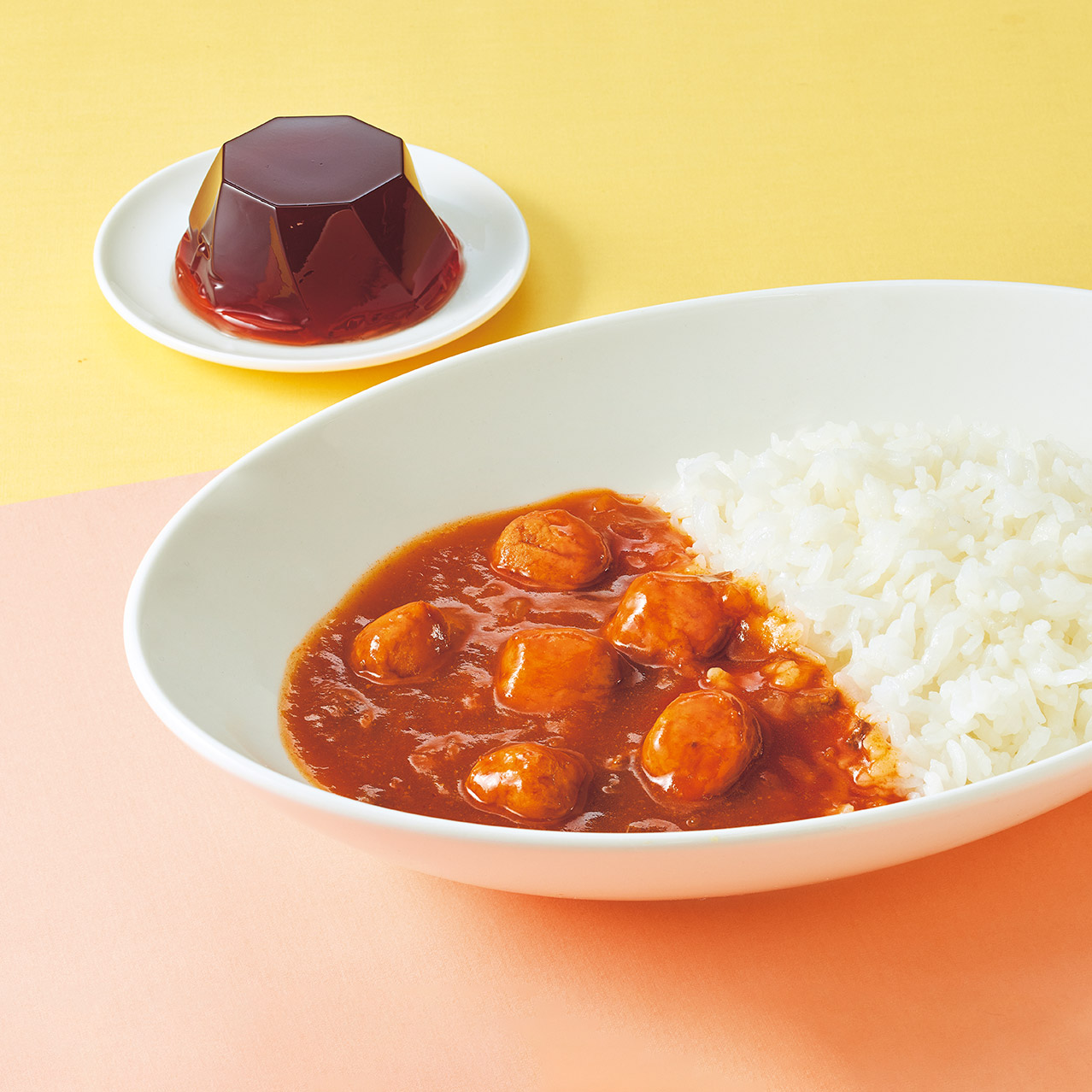 Hayashi rice (with topping and dessert)