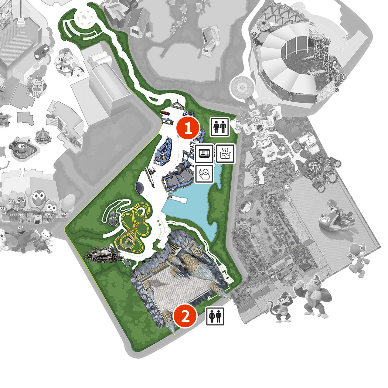 Wizarding World of Harry Potter™ Barrier Free Map