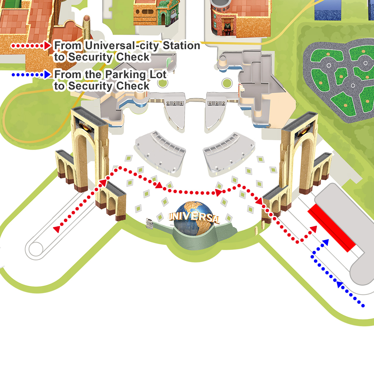 Route to Security Check Area