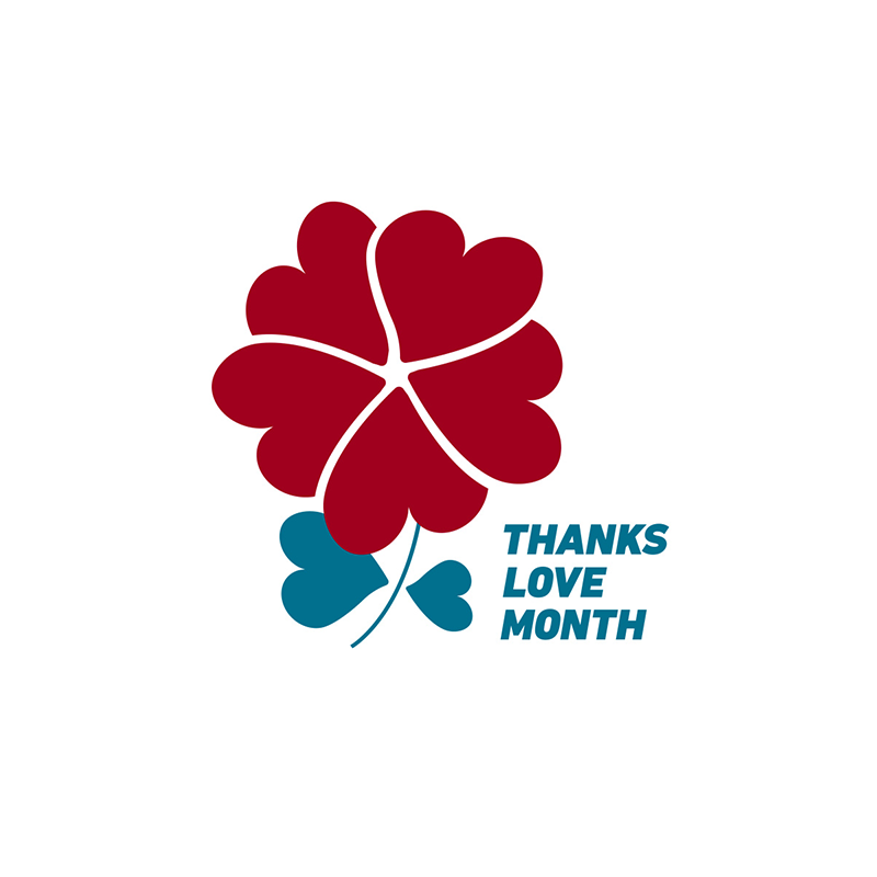 With music themed to "Thank You!" playing in the background, express your appreciation to your loved ones.