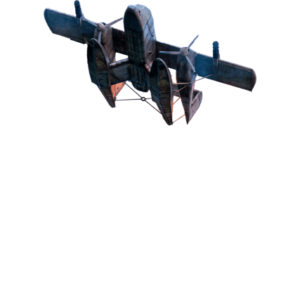 The seaplane that flies onto the set 