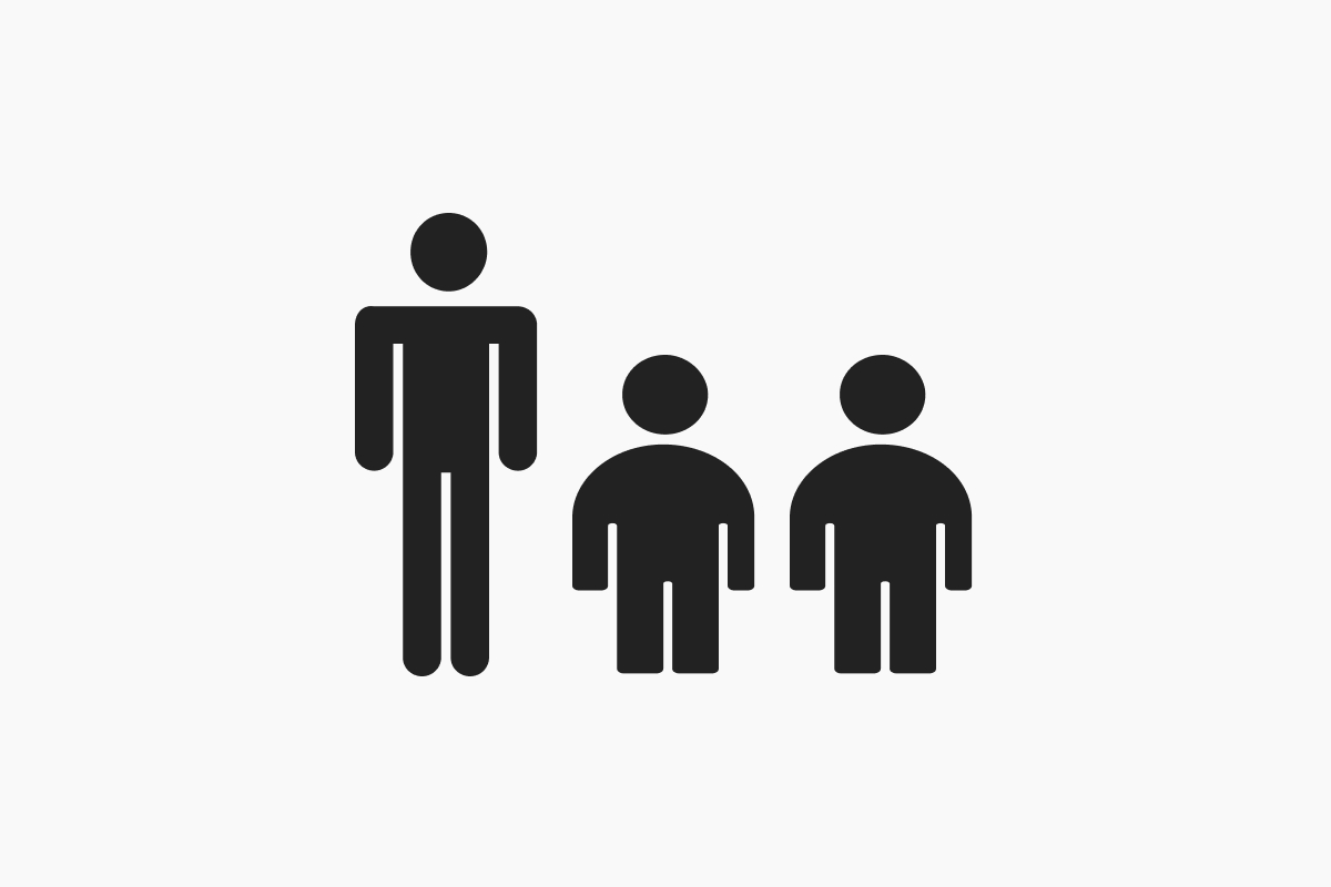 大人1名+子ども2名