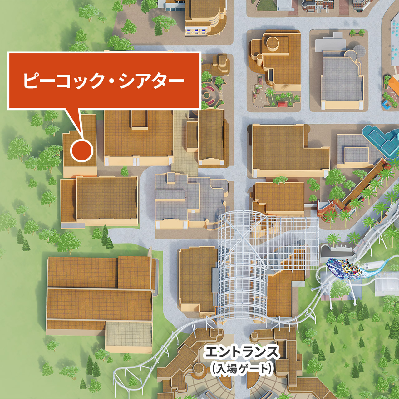 ピーコック・シアターのマップ画像