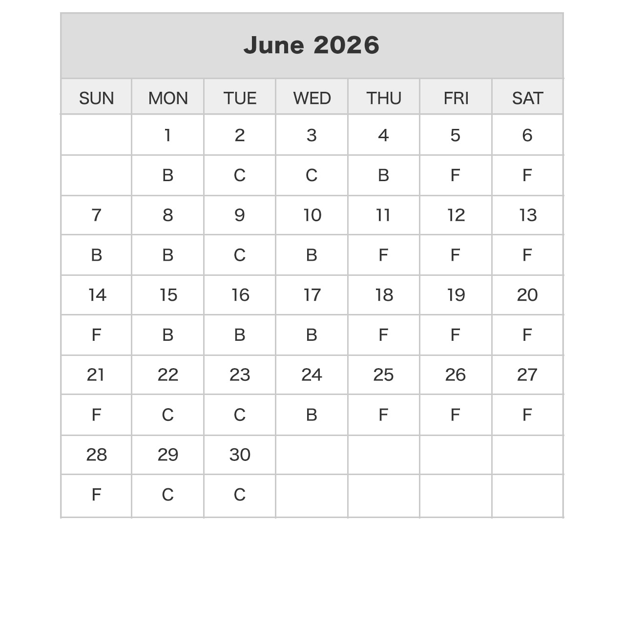 Studio Pass Price Calendar march2026