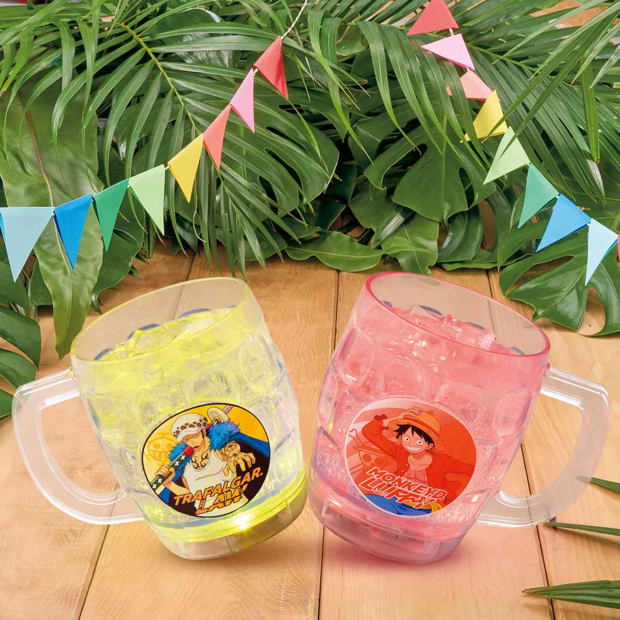 祭典啊～！ 乾杯！ 發光！ 飲料杯 （魯夫款式／羅款式）