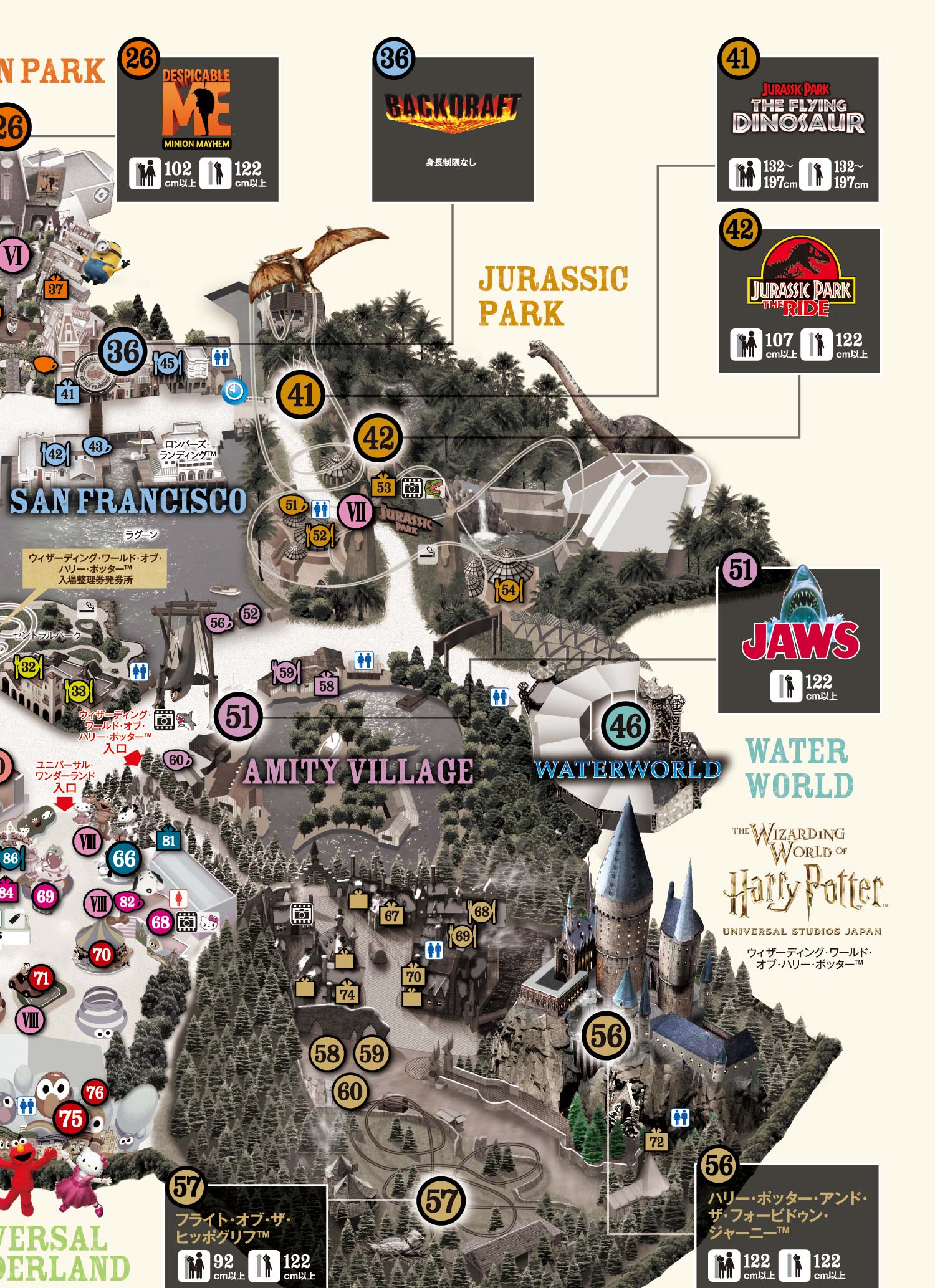 Universal Studios Japan Map