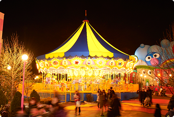 Illustration Of A Cartoon Big Top Circus Tent With Red And White