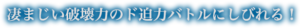 凄まじい破壊力のド迫力バトルにしびれる！